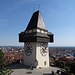 ...und vom Schloßberg auf die Grazer Altstadt unterhalb des Uhrturmes