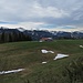 Föhnstimmung an der Bergstation Thaler Höhe, Alpe Neuschwand vor der Nagelfluhkette.