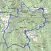 Kartenausschnitt mit Route und Höhle