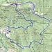 Kartenausschnitt mit Route: Rasa - Proggia - Marrone - Löda - Pkt. 1136 - Termine - Monti - Rasa