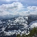 Bogenhornschneid vor Reiteralp, Watzmann und Hochkalter stecken noch in den Wolken