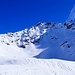 Blick hoch zur Winterlücke und dem Gipfelziel