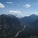 Schöner Blick über das Elmautal Richtung S zur Zugspitze und den Miemingern