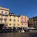 Ein Caffè auf der Piazza Riforma in Lugano - warten auf den Zug nach Mendrisio