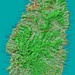 Karte der Inselrepublik Sankt Lucia. Meine besuchten Orte sind Soufrière und der Flughafen bei der Hauptstadt Castries. Wegen Krankheit konnte ich leider keine Dschungelberge besteige oder weiter spannende Orte besuchen.
