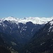 Blick zu den Ötztaler Alpen: die Weißkugel (ganz rechts) ist sichtbar geworden.