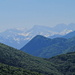 Ausblick von der Alp Löda nach Westen auf Walliser 4000er.