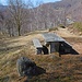 Eine hübsche Rastbank nahe der Alpe Rombiago.