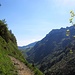 Auf dem Bergweg zum Äscher mit Blick zu den Alp Sigel-Gipfeln