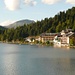Blick über den Turracher See zum Hotel Jägerwirt