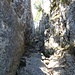 Gipfelrinne am Gigglstein von unten (I, teils schmierig, bei Nässe heikel)