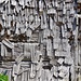 .... Detail der verwitterten Fassade.