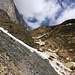 die wenigen Schneefelder im Hüttenaufstieg zur Spannorthütte