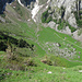 Tiefblick auf die Alp Oberstofel
