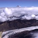 Blick nach Norden in die Schweiz,unten der Gornergletscher