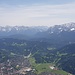 Noch ein Aussichtsbild, diesmal Richtung Karwendel und östliches Wettersteingebirge