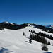 Auf einem Winterwanderweg bzw. einer "präparierten Skiroute" stapft man zur Tschuggen Alpe.