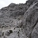 Abstieg vom Riffel über eine klettersteigartige Passage...