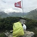 neuer Rucksack - mit Klettersteigfahne
