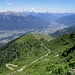 salendo verso il Monte Tamaro : panorama a valle