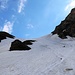 Über 300 Meter geschenkter Abstieg über perfekten Trittfirn. So war das Abrutschen vom Sattel P.2745m überaus knieschonend.