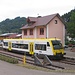 Die Ortenau S-Bahn im Achertal erreicht den Endbahnhof Ottenhöfen im Schwarzwald
