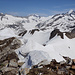 Sicht vom dritten Gipfel - dem Tälligrat - Richtung Rhonegletscher.