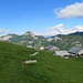 Die Alp Sigel vor meinen "Hausbergen", dem Hohen Kasten und dem Kamor