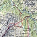 Approximate route.<br />(Map source/Quelle: Bundesamt für Landestopografie swisstopo).