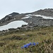 Near P.2445, I headed in direction SSW, and after elevation 2500 m comes a fairly steep area with a lot of loose scree and rocks. The slope is at least 35° in some of the area. There were a couple of snowfields, but I didn't have to cross them. Generally I would rate this area T4-.