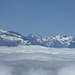 Ausblick über die Wolkendecke Richtung Dauphiné