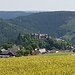 Burg Lauenstein von oben bei der Anfahrt zur Thüringer Warte aufgenommen