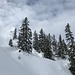 Viel Schnee unterhalb vom Col de la Croix