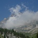 Blick zurück, von dort oben sind wir gekommen, da hatte es aber noch keine Wolken