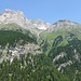 The very steep south side of Piz Grisch.

Updated remark:
It is possible to hike up more or less directly towards Piz Starlera:
[https://www.hikr.org/tour/post154802.html]