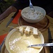 Minestra di fagioli con formaggio di capra