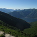 panorama visto dal rifugio Venini: da sx le Grigne,il Resegone,il monte Tesoro,i Corni di Canzo e il monte S. Primo