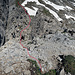 Rückblick auf dem Weg zum südlichen Schafgafall am Ende der Rinne