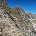 beim Abstieg vom südlichen Schafgafall ein Blick zur Aufstiegsroute 