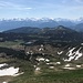 Gipfelausblick zum Sewenseeli - und hinüber in die (noch verbleibende) Gletscherwelt von Titlis, Sustenhorn und Trift