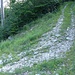 Nach der Kalmbachquerung: dieser einmündende schottrige Gloaßenweg ist in der Karte angegeben