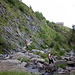 Al guado del Rio Castello e il sentiero gradinato in evidenza.