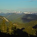 Zoom: Rofanstock und Karwendelgebirge zeigen sich...