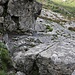 unterwegs am Westgrat: über diese nassen, glatten Felsen abzusteigen war unangenehm