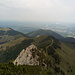 Blick vom Gipfel der Hochsalwand zurück über die Aufstiegsroute 