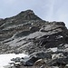 Le placche inclinate per scendere al Passo Zebru sud  