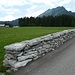 kunstvolle Trockensteinmauer (erbaut von Werkklassen des Kantons Schaffhausen und Umwelt-Einsatz Schweiz)
