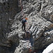 In der Abseilstelle zur Hütte