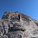Abseilerei im Abstieg vom Eiger Gipfel