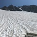 sehr steil, die letzte Gletscherpassage (am verkürzten Seil gegangen)
